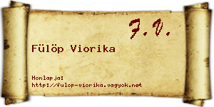 Fülöp Viorika névjegykártya